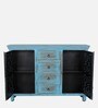 Diedre Solid Wood Sideboard In Scratch Resistant Blue Distress Finish