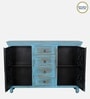 Diedre Solid Wood Sideboard In Scratch Resistant Blue Distress Finish