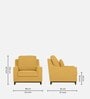 Diego Fabric 1 Seater Sofa In Camel Yellow Colour