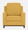 Diego Fabric 1 Seater Sofa In Camel Yellow Colour