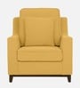 Diego Fabric 1 Seater Sofa In Camel Yellow Colour