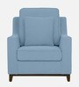 Diego Fabric 1 Seater Sofa In Ice Blue Colour