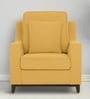 Diego Fabric 1 Seater Sofa In Camel Yellow Colour