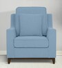 Diego Fabric 1 Seater Sofa In Ice Blue Colour