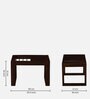 Diest Sheesham Wood Side Table In Scratch Resistant Walnut Finish With Magazine Holder