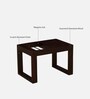 Diest Sheesham Wood Side Table In Scratch Resistant Walnut Finish With Magazine Holder