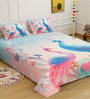 Digital Animal Printed Cotton Blend Double Bedsheet with 2 Pillow Covers