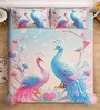 Digital Animal Printed Cotton Blend Double Bedsheet with 2 Pillow Covers