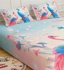 Digital Animal Printed Cotton Blend Double Bedsheet with 2 Pillow Covers