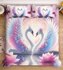 Digital Animal Printed Cotton Blend Double Bedsheet with 2 Pillow Covers