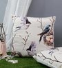 White Printed Cotton 24x24 Inch Cushion Covers (Set Of 2)