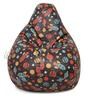 Classic Large Leatherette Kids Filled Bean Bag in Space Print