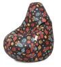 Classic Large Leatherette Kids Filled Bean Bag in Space Print