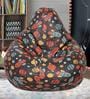 Classic Large Leatherette Kids Filled Bean Bag in Space Print
