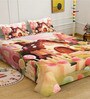 Digital Cartoon Characters Printed Cotton Blend Double Bedsheet with 2 Pillow Covers