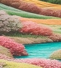 Digital Floral Printed Cotton Blend Double Bedsheet with 2 Pillow Covers