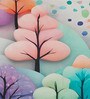 Digital Floral Printed Cotton Blend Double Bedsheet with 2 Pillow Covers