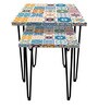 Digital Mexican Print Nest of Tables (Set of 2 ) in Multi Colour