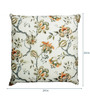 Cream & Rust Floral Polyester 24 x 24 Inches Cushion Covers (Set of 2)