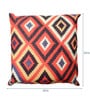 Red Geometric Polyester 24 x 24 Inches Cushion Covers (Set of 2)