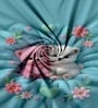 Blue 7D Digital Printed Puppy Queen Size Bedsheet Sheet with 2 Matching Pillow Covers