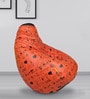 Orka Digital Printed XL Bean Bag Cover in Red Colour