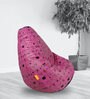 Digital Printed XL Bean Bag with Beans in Purple Colour