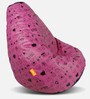 Digital Printed XL Bean Bag with Beans in Purple Colour