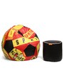 Combo Digital Printed XXXL Foot Ball Bean Bag & Poufee with Beans in Multi Colour Combo Digital Printed XXXL Foot Ball Bean Bag & Poufee with Beans in Multi Colour