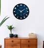 Blue Plastic Digital Web Modern Wall Clock