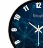 Blue Plastic Digital Web Modern Wall Clock