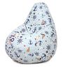 Digital Wheel Printed Kids XL Bean Bag Filled with bean