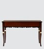 Dignify Solid Wood Console Table in Brown Gold Finish