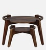 Dijon Sheesham Wood Nesting Coffee Table Set In Scratch Resistant Provincial Teak Finish (Set of 2)