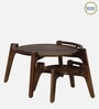 Dijon Sheesham Wood Nesting Coffee Table Set In Scratch Resistant Provincial Teak Finish (Set of 2)