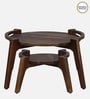 Dijon Sheesham Wood Nesting Coffee Table Set In Scratch Resistant Provincial Teak Finish (Set of 2)