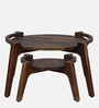 Dijon Sheesham Wood Nesting Coffee Table Set In Scratch Resistant Provincial Teak Finish (Set of 2)