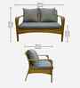 Dijon Wicker 2+1+1 Sofa Set In Green Color