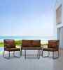 Dijon Wicker 2+1+1 Sofa Set In Brown Color
