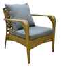 Dijon Wicker 2+1+1 Sofa Set In Green Color