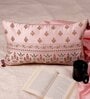 Pink Traditional Silk Fabric 18 x 12 Inches Embroidered Cushion Covers (Set of 2)