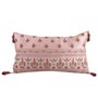 Pink Traditional Silk Fabric 18 x 12 Inches Embroidered Cushion Covers (Set of 2)