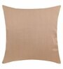 Sand Traditional Poly Staple 16 x 16 Inches Embroidered Cushion Covers (Set of 2)