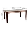 Dilux Modern Ceramic Top Rectangular 6 Seater Dining Table In Sheesham Wood Finish