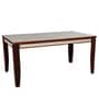 Dilux Modern Ceramic Top Rectangular 6 Seater Dining Table In Sheesham Wood Finish