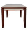 Dilux Modern Ceramic Top Rectangular 6 Seater Dining Table In Sheesham Wood Finish