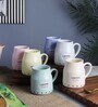 Dime 150ml Multicolour Ceramic (Set of 6) Tea Cups