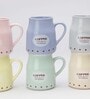 Dime 150ml Multicolour Ceramic (Set of 6) Tea Cups