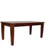 Minto Solid Wood Six Seater Dining Set in Provincial Teak Finish