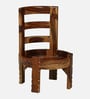 Dinklage Sheesham Wood Slipper Chairs with Cushion In Natural Finish